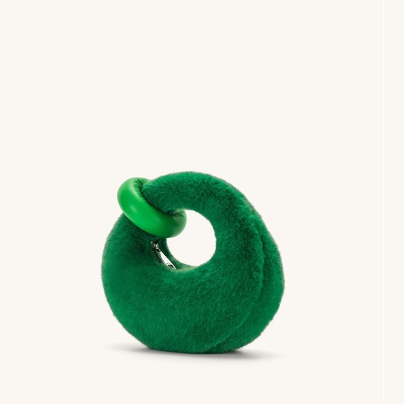 JW PEI Abacus Faux Fur Mini Top Handle Bag- Grass Green - Picture 2 of 3